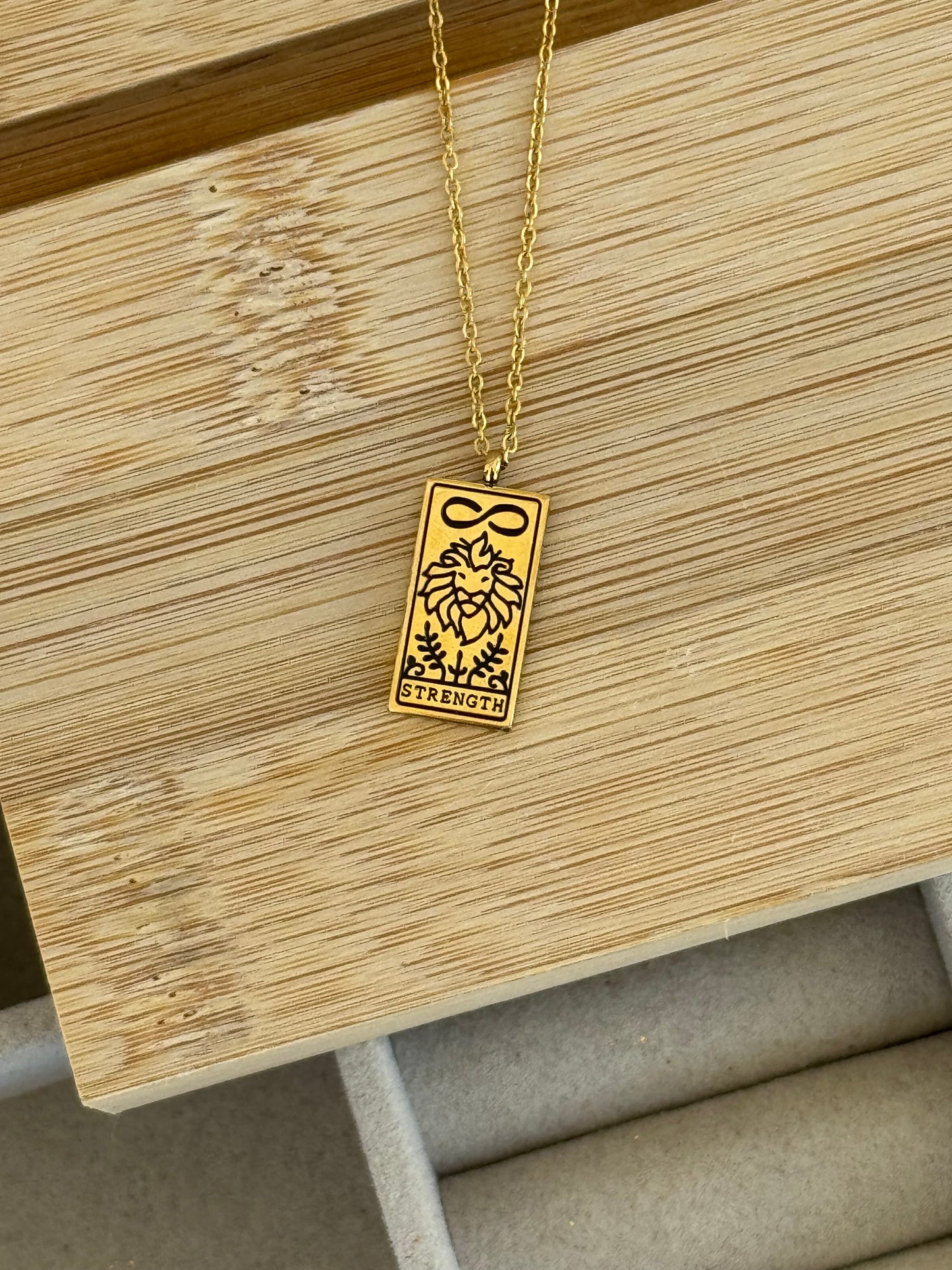 Strenght Tarot Card Necklace